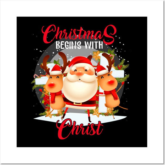 Christmas Begins With Christ Wall Art by kimmygoderteart